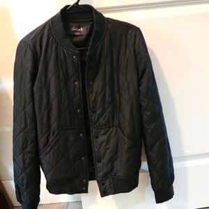 Active Black Quilted Bomber Jacket
